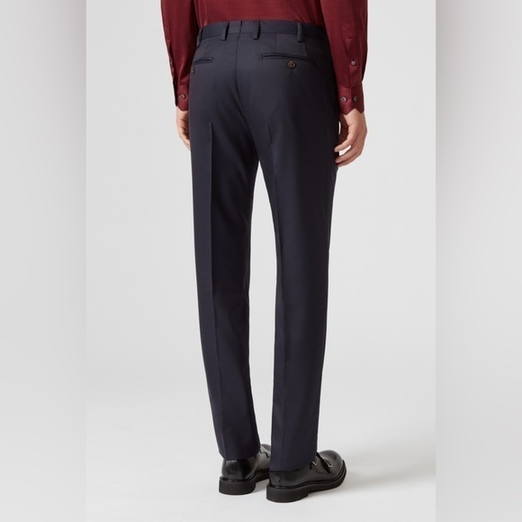 PAL ZILERI Mens Flat Front Wool Pants - Picture 2 of 13